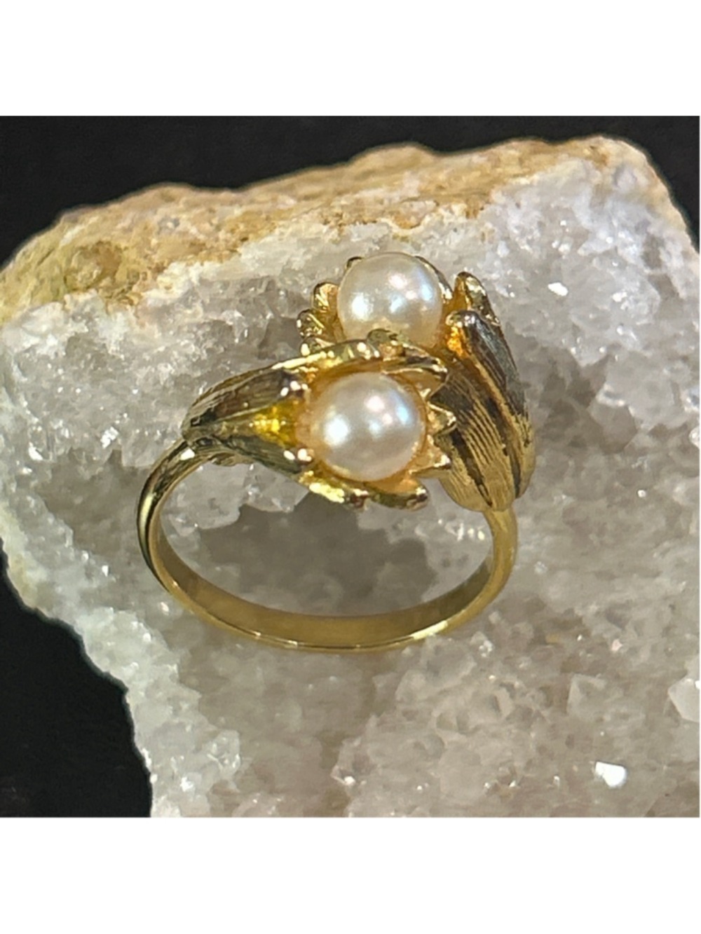 Women's Vogue Gold Tone faux Pearl Ring One Size 7